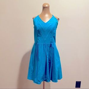 Jessica Simpson Teal Linen Fit and Flare Dress
